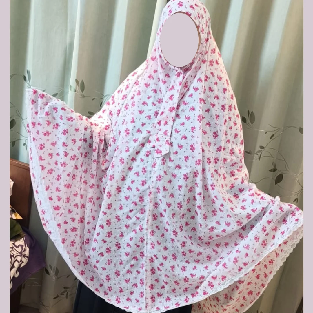 Cotton Semi Long Salat Hijab SH109