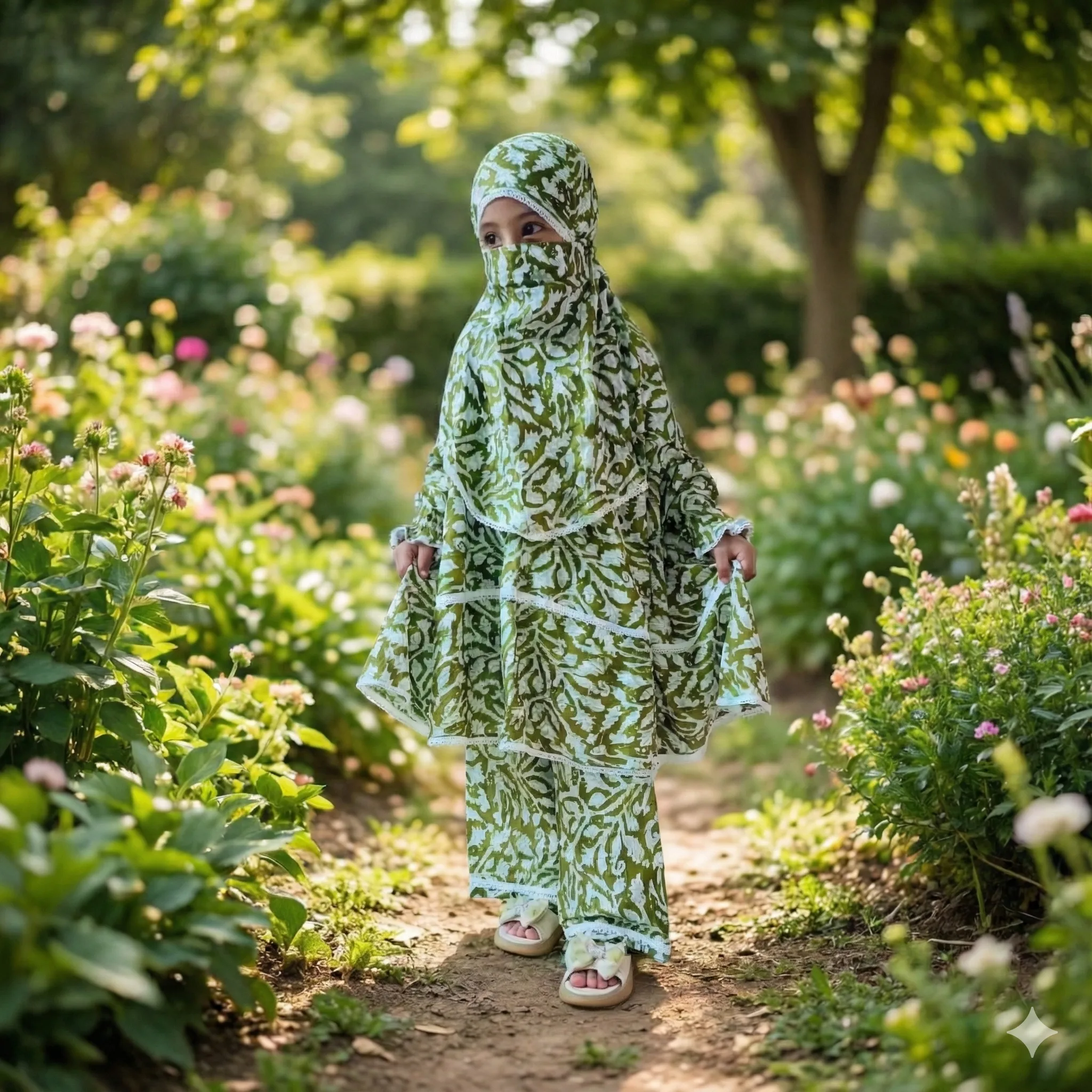 Kids Cotton Khimar Set KCK111